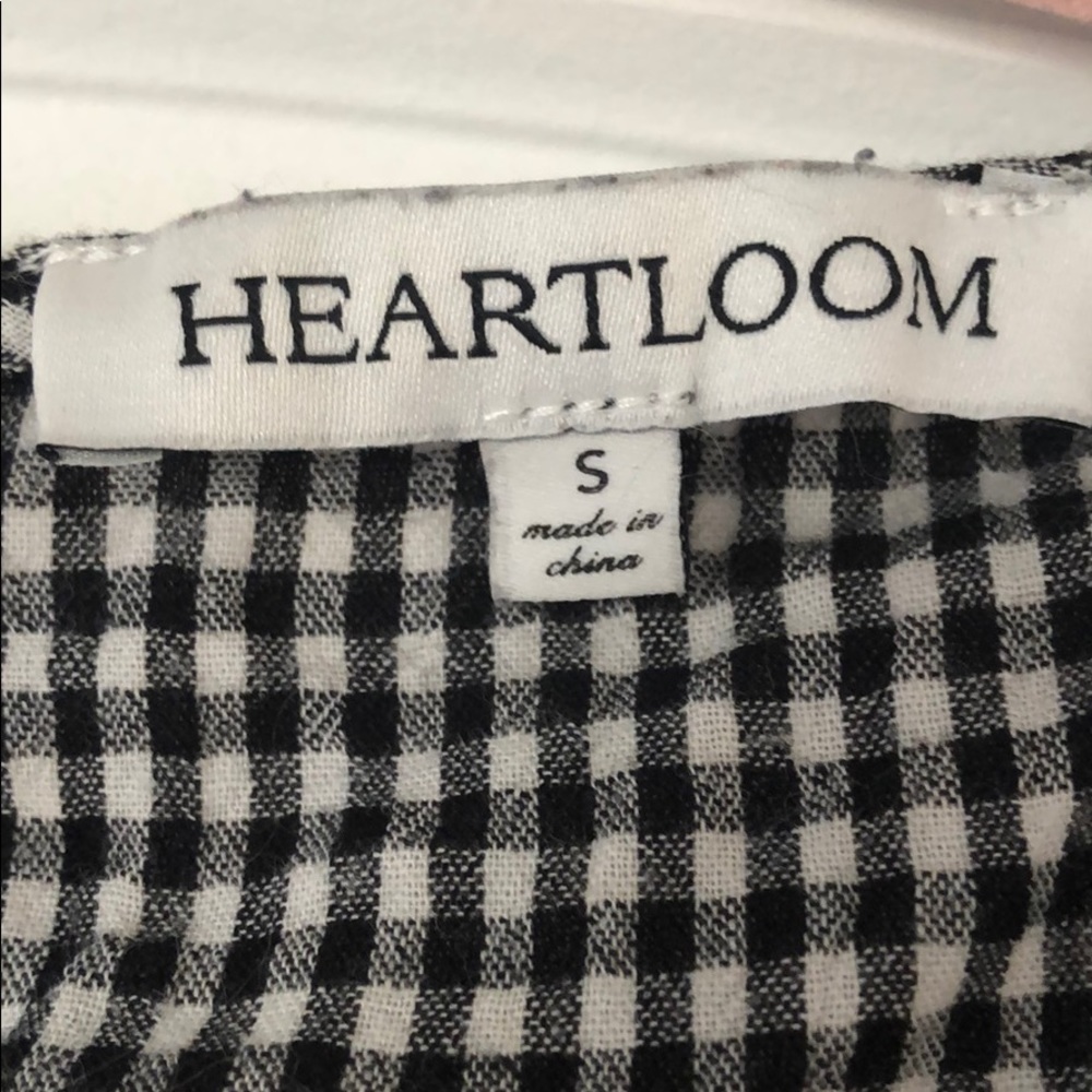 Heart Loom Button Back Gingham Top - image 3